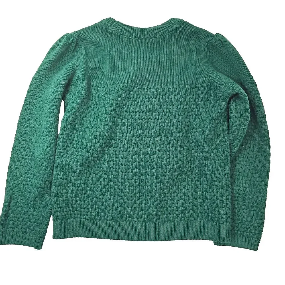 Gymboree Girls Size 6 Christmas Holiday Sweater Plaid Skirt Outfit 2 Pc Green